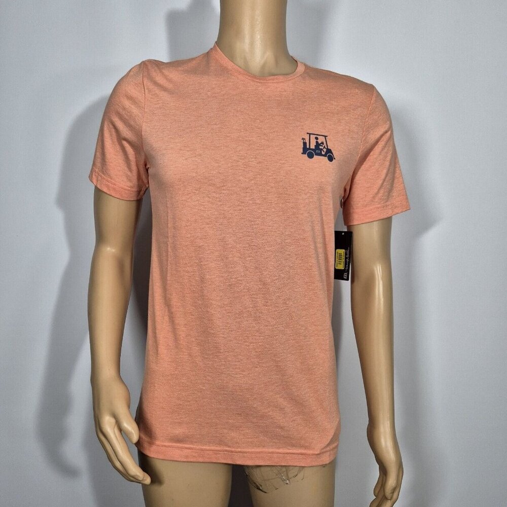 Travis Mathew Men's T-Shirt Size  S Orange FallTee Golf Heather Melon (44)